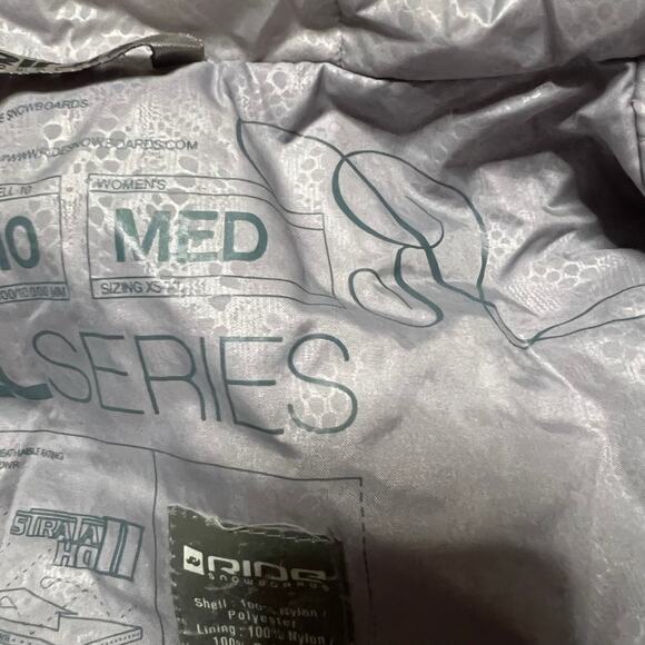 RIDE Snowboards Coat Womens Medium snow snowboarding Cell Series Jacket Blue - Picture 13 of 14